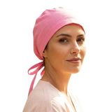 Pembe Keten Doktor Hemşire Bonesi