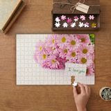 Pembe Kır Çiçekleri Tasarımı 240 Parça Ahşap Puzzle Ahşap Kutuda MP00506