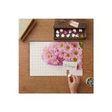 Pembe Kır Çiçekleri Tasarımı 240 Parça Ahşap Puzzle Ahşap Kutuda MP00506
