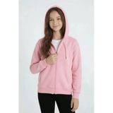 Pembe Kız Çocuk Fermuarlı Kapüşonlu Basic Hırka Şardonlu 24671
