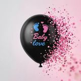 Pembe Konfetili Cinsiyet Balonu