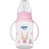Pembe Kulplu Biberon 150 Ml, 6-18 Ay, Sağlıklı ve Güvenli Kullanım - Ahşap - Bej