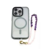 Pembe Kuvars-Ametist Doğal Taş Telefon Askısı - Anh-0131
