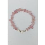 Pembe Kuvars Bileklik Kırıktaş 653-3
