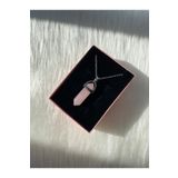 Pembe Kuvars Civi Model Dogal Tas Kolye