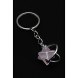 Pembe Kuvars Doğal Taş Anahtarlık - Anh-0146