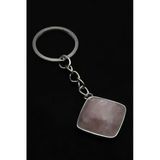 Pembe Kuvars Doğal Taş Anahtarlık - Anh-0170