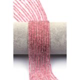 Pembe Kuvars Doğal Taş Dizi 2 Mm Fasetli Küre Kesim - Dz-1569