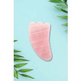 Pembe Kuvars Doğal Taş Gua Sha Ördek Ayak Kesim Yüz Masaj Aleti