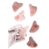 Pembe Kuvars Doğal Taş Gua Sha Yüz Masaj Taşı