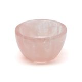 Pembe Kuvars Doğal Taş Kase - 645 Gr.