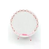 Pembe Kuvars Doğal Taş Makrome Örme Bileklik Fasetli Küre Kesim