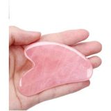 Pembe Kuvars Doğal Taş Yüz Masaj Taşı Güzel Bakım Aracı - Açık Pembe
