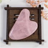 Pembe Kuvars Gua Sha Masaj Aleti, Yüz ve Vücut Bakımı Için Doğal Taş - Açık Pembe