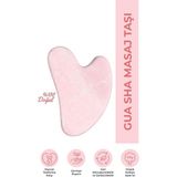 Pembe Kuvars Taşı Gua Sha Yüz Masaj Aleti, Doğal Taş