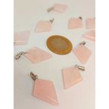 Pembe Kuvars Taşı Ok Ucu Şekilli Kolye Ucu (42630)