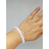 Pembe Kuvars Taşı Tasarım Bileklik 9 10mm 51568