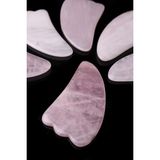 Pembe Kuvars Taşı Yüz Masaj Taşı, Gua Sha, Cilt Canlandırıcı, Doğal Taş, Sağlık Desteği - Açık Pembe