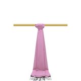 Pembe Lacivert Çift Taraflı İpek Şal