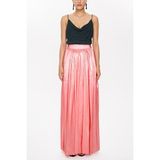 Pembe Lastikli ve Büzgülü Uzun Etek 81072 - 00406 Pembe