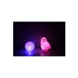 Pembe LED Baykuş ve Yansımalı Rcb Küre Gece Lambası