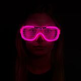 Pembe Led Işıklı Parti Gözlüğü - Neon Glow Şerit Gözlük 3 Modlu P153038s950