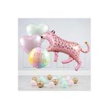 Pembe Leopar Balon 100 Cm Parti Konsept Doğum Günü Balon Set Jungle Leopar Kaplan Balon