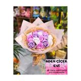 Pembe & Lila Aşk Masalı Buketi Söz Nişan Teklif Buketi, Sevgiliye Eşe Özel Gün Hediyesi