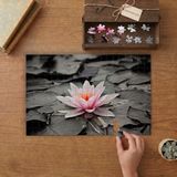 Pembe Lotus Çiçeği- Bataklık Bitkisi Tasarımı 240 Parça Ahşap Puzzle Ahşap Kutuda MP00079