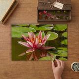 Pembe Lotus Çiçeği Tasarımı 240 Parça Ahşap Puzzle Ahşap Kutuda MP05428