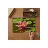 Pembe Lotus Çiçeği Tasarımı 240 Parça Ahşap Puzzle Ahşap Kutuda MP05428