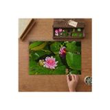 Pembe Lotus Çiçekleri Tasarımı 240 Parça Ahşap Puzzle Ahşap Kutuda MP05462