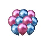 Pembe-mavi Krom Balon 30 Adet