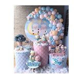 Pembe-Mavi-Ten Renk Balon Zinciri 70 Adet+5 mt balon zinciri