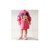 Pembe Minnie Mouse Baskılı Kız Çocuk Elbise VITA4225
