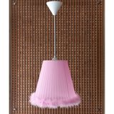 Pembe Öykü Organze Kumaş Kaplama Avize Yatak Odası Çocuk Odası Genç Ve Bebek Odası Avize Aydınlatma Sarkıt