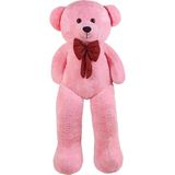 Pembe Papyonlu Dev Pelüş Ayıcık,yumuşak ve Sevimli Büyük Boy Oyuncak Ayı,sarılmalık Sevgiliye Hediye Ayıcık (130 cm Pembe) - Çok Renkli