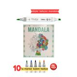 Pembe Pasaj 10'lu Çift Taraflı Marker Kalem + Mandala