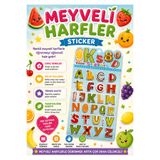 Pembe Pasaj Harf Sticker - Alfabe Sticker - Çocuklar İçin Kabartmalı Sticker Etiket