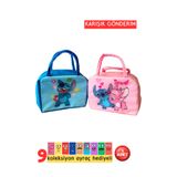 Pembe Pasaj Yemek Taşıma Çantası - Sıcak Ve Soğuk Termal Beslenme Çantası - Mama Taşıma Çantası - Stitch Termos Çanta
