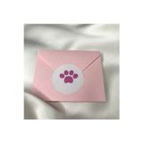 Pembe Pati Yuvarlak Mat Etiket Pınk Paw Stıcker Pet Hayvan 4 Cm - 40 Adet