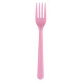 Pembe Plastik Çatal (25'li)