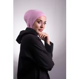 Pembe Pratik Hazır Geçmeli Bone Viskon Kumaş Hijab Spor 2106_04