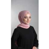 Pembe Pratik Hazır Geçmeli Şal Viskon Kumaş Penye Şal 2108_04