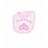 PEMBE PRENSES DESENLİ ÇITÇITLI SU GEÇİRMEZ KIZ BEBEK MAMA ÖNLÜĞÜ