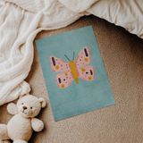 Pembe Puantiyeli Kelebek Çocuk Odası Duvar Posteri Çerçeveli Tablo Duvar Dekorasyonu - 21 x 30 - Çerçevesiz Poster