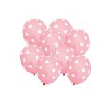 Pembe Puantiyeli Lateks Balon 10 Lu M465