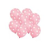 Pembe Puantiyeli Lateks Balon 10 Lu