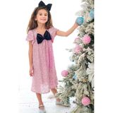 Pembe Pullu Fiyonk Detaylı Kız Çocuk Elbise - Rhea - 01P-Pembe - 6 Yaş
