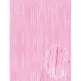 Pembe Püsküllü Kapı Perdesi - Parti, Baby Shower, Cinsiyet Partisi 1X2 M (5047)